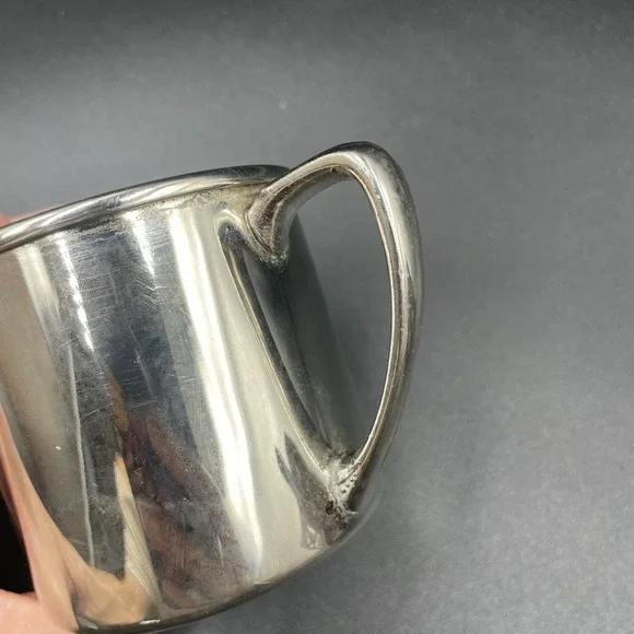 Vintage 1940c Silverplate Baby Cup- Unmarked - EUC- Toddlers Cup Baby Gift 6oz - Picture 15 of 15
